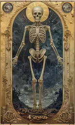 an illustration of the skeleton holding up a human figure