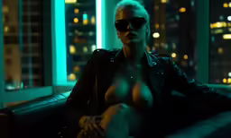 a woman with large breast and sexy cleavage posing naked