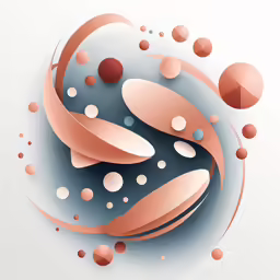 a circle design made out of paper, on a light background