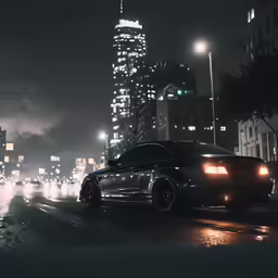 an image of city at night time in the rain