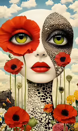 the painting is in an artistic way