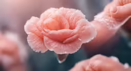 a person holding a flower in their hand