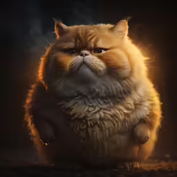 an artistic image of a fluffy cat