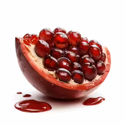 grapes cut in half and covered with brown liquid
