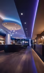 the dining room of the restaurant is clean and ready to eat