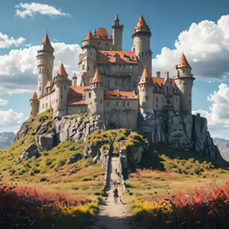 an image of a fairy tale setting with beautiful scenery