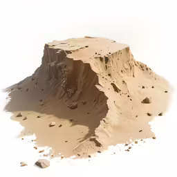 3d rendering of a very steep desert formation