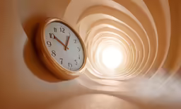 a clock is on the wall with a spiral design