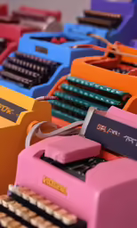 rows of assorted computer parts laying on top of each other