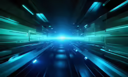 the light in the tunnel shines brightly from its darkness