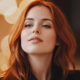 a beautiful redhead woman posing for a photo