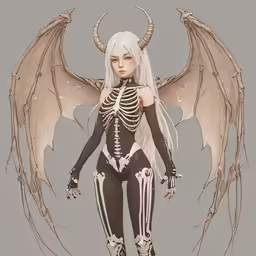 a 3d image of a skeleton female character