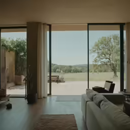 living room view looking out to outside area