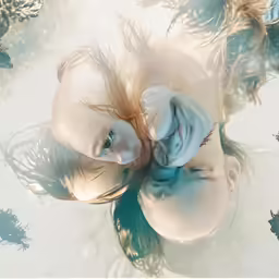 a woman sitting on top of a bath tub next to blue flowers
