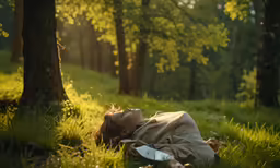 a person laying on the ground with a knife
