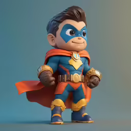 a statue of a boy in a suit with a cape