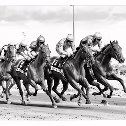 men are on horses racing in an outback race