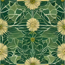 an artistic floral print with leaves and flowers,a wall hanging with a pattern of flowers on it