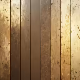 the view from a closeup of wood planks that are brown