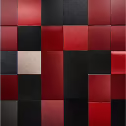 an abstract background made of red black and white tile