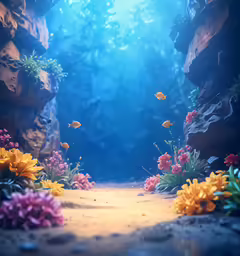 this is a fish and other plants in the water