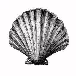 an open sea shell with the bottom part of its shell