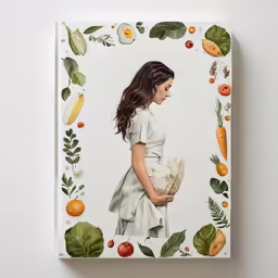 an artwork depicting a girl carrying a basket