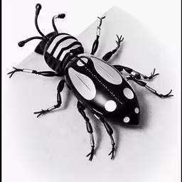 the small beetle is sitting on a piece of paper