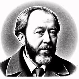 black and white photo of a man in coat and tie