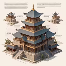detailed building type diagram with the various areas in it