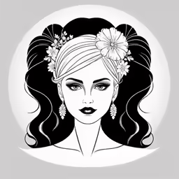 an illustration of a woman with long hair