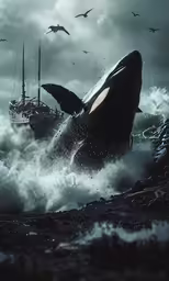 a large whale with its mouth open in the water