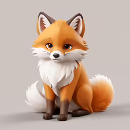 an orange and white fox is sitting