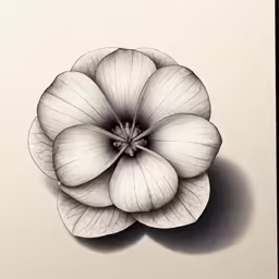 a flower with two petals on top