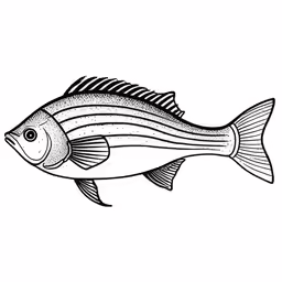 a fish that is outlineed and outlined