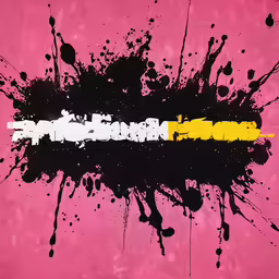 some sort of ink with yellow stripes and black spots