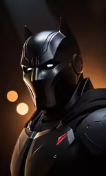 a person in a batman costume with glowing lights