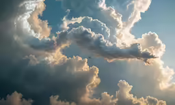 the sky has some very pretty clouds above
