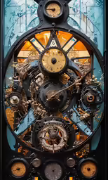 an intricate looking and decorative clock inside a building