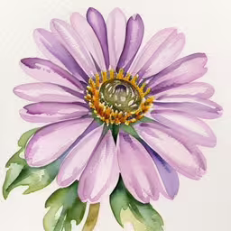 this is an image of a flower painted in watercolor,an image of a pink flower on a white background