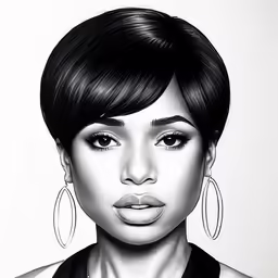a portrait is shown in black and white