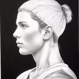 an illustration of a woman in a hat