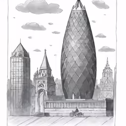 the shard tower drawing - a picture of the shard tower fine art print