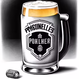 an animated picture of a beer mug