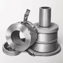 various metal components are stacked up together