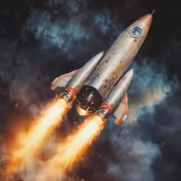 a space shuttle with its landing gear exploding