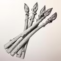 a bunch of stems of plant with buds