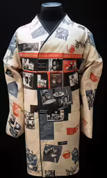 a shirt has various pictures of people on it
