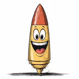 a pencil with a smiley face on top of it