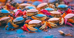 there are a bunch of sea animals shaped food